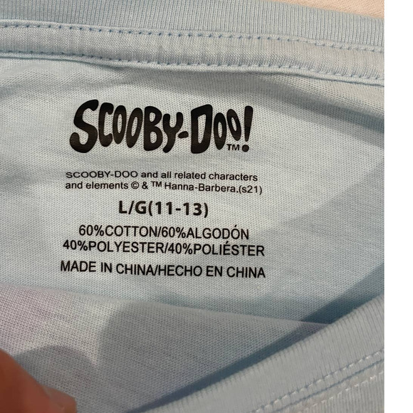 Scooby Doo kids Shirt Print Skimmer Short Sleeve T-Shirt Large - Picture 4 of 7